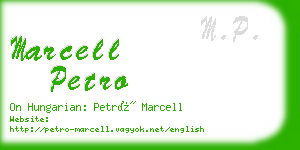 marcell petro business card